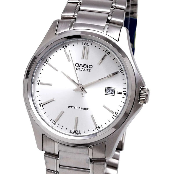 Casio MTP-1183A-7ADF Quartz Date Silver Dial Stainless Steel Watch