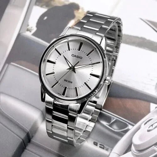 Casio MTP-1303D-7A Quartz White Dial Stainless Steel Watch (MTP-1303D-7AV)