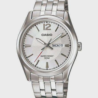 Casio MTP-1335D 38mm Silver Dial Steel Bracelet Watch – Cassims & Co.