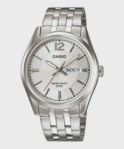 Casio MTP-1335D 38mm Silver Dial Steel Bracelet Watch – Cassims & Co.