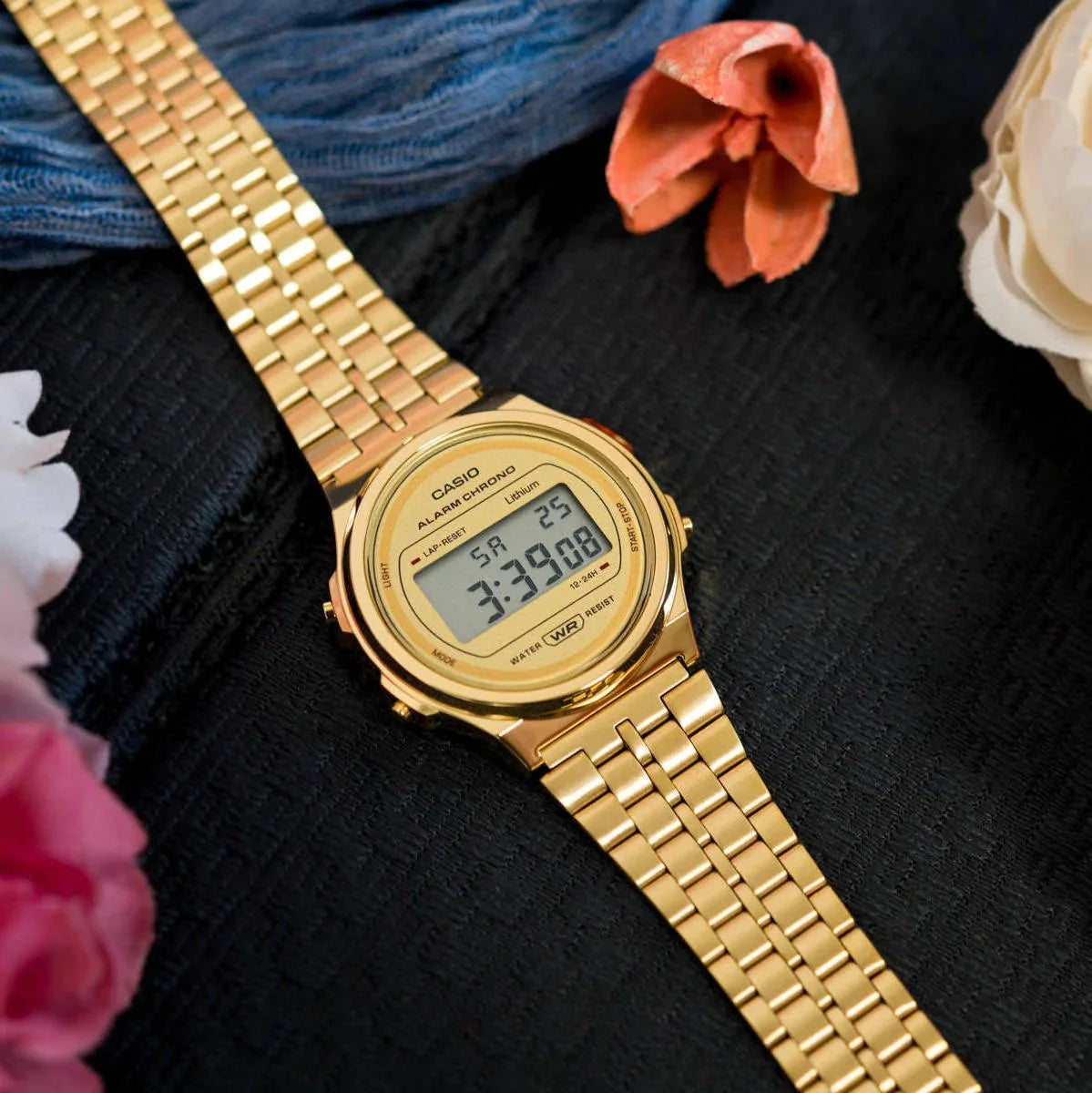 Casio A171WEG-9A Vintage Quartz Digital Gold-Tone Stainless Steel Watch (A171WEG-9ADF)