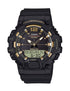 Casio HDC-700 quartz analogue-digital watch with black resin case, gold-tone hour markers, digital sub-dial, and 100m water resistance