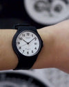 Casio MW-59-7BVDF Quartz White Dial Black Resin Strap Watch with Date (MW-59-7EVDF)