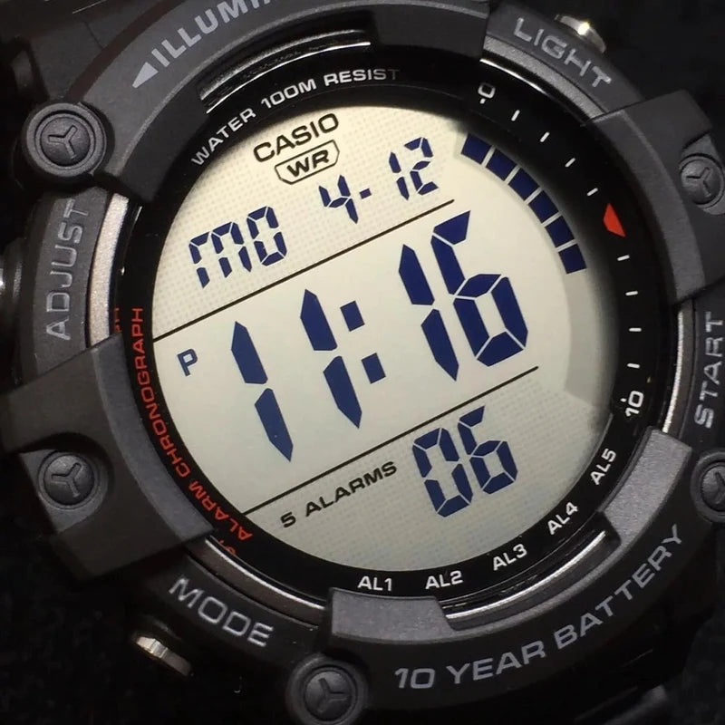 Casio Illuminator AE-1500WH-1AVDF Digital 10-Year Battery Black Resin Watch (AE-1500WH-1AVDF)