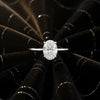 Cassims&Co. 9ct white gold engagement ring with a 1.5ct oval lab grown diamond in a classic four-claw solitaire setting