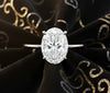Cassims&Co. 9ct white gold engagement ring featuring a 2ct oval lab grown diamond in a classic four-claw setting.