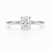 Cassims&Co. 9ct white gold engagement ring with a 1.5ct oval lab grown diamond in a classic four-claw solitaire setting.