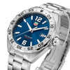 Cassims&Co. pre-owned TAG Heuer Formula 1 watch with a blue dial, stainless steel case, and bracelet.