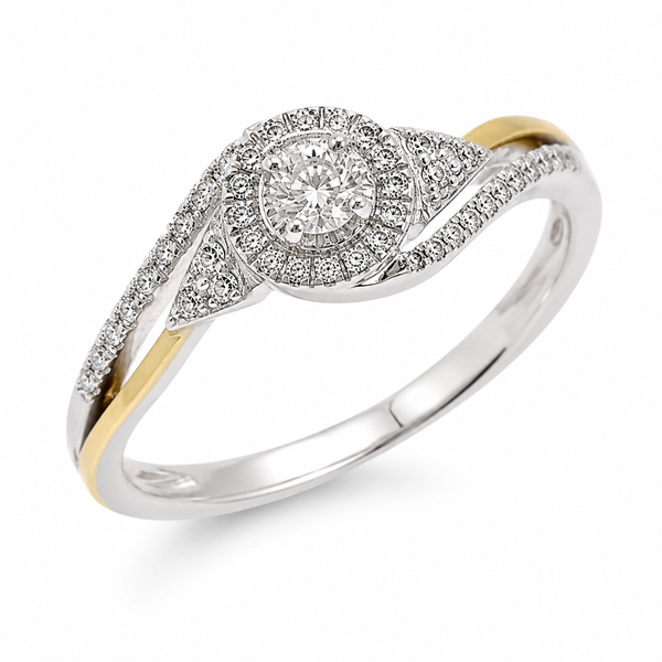 9ct Two Tone Eternity Diamond Ring 1102148