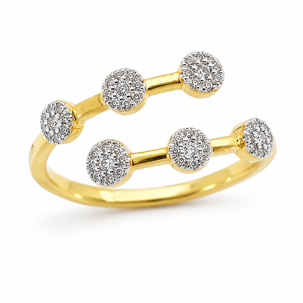 9ct Yellow Gold Round Cut Diamond Engagement Ring 1102311