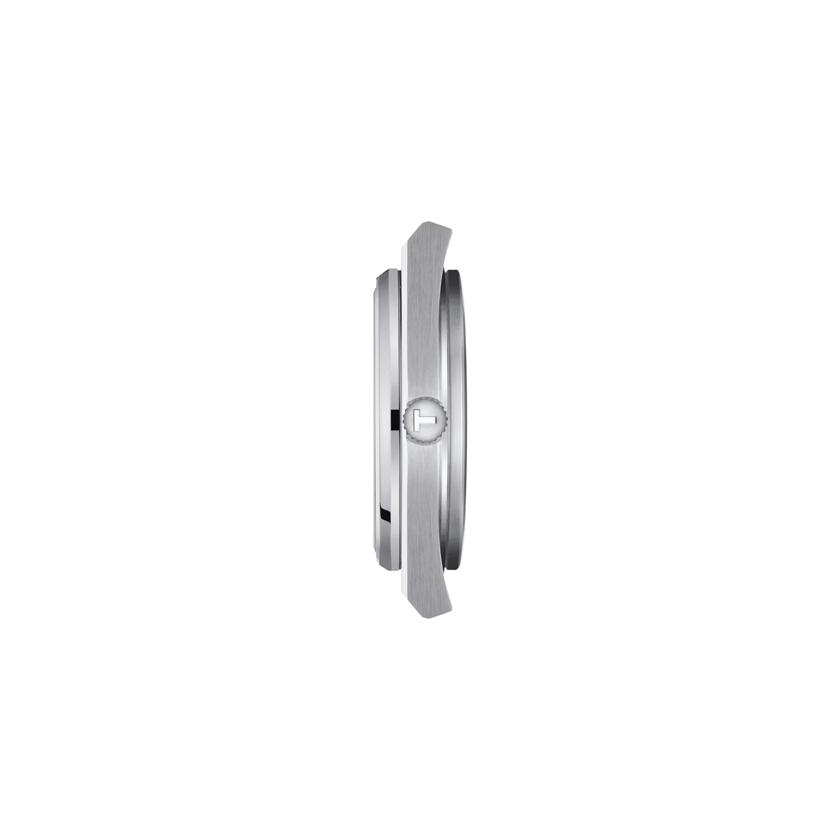 Tonneau stainless steel case with integrated bracelet and sapphire crystal