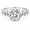 18k White Gold Round Diamond Engagement Ring 1102019
