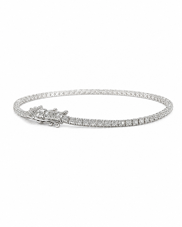 18ct White Gold 2.2ct Diamond Tennis Bracelet (PR168)