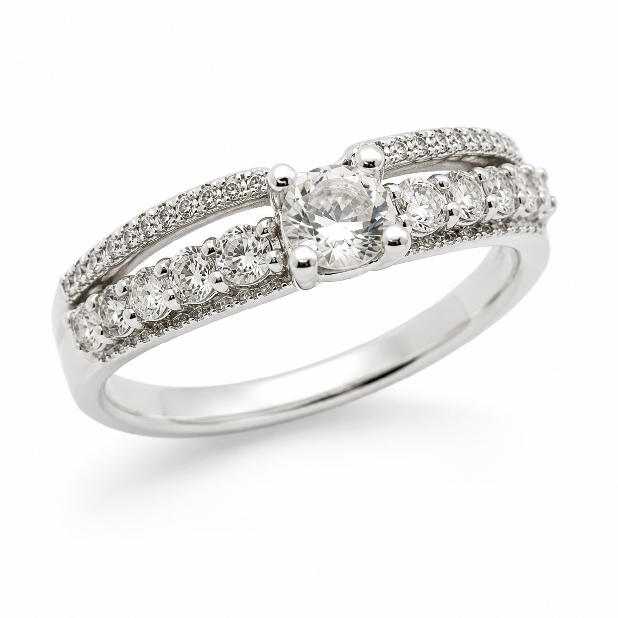 18k White Gold Diamond Engagement Ring 1102136