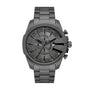 Diesel Mega Chief Slim DZ4676 chronograph watch in gunmetal grey stainless steel with 51mm case and grey dial