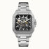 Ingersoll The Ollie I14501 automatic skeleton dial watch with 42mm stainless steel square case and matching bracelet