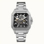 Ingersoll The Ollie I14501 automatic skeleton dial watch with 42mm stainless steel square case and matching bracelet