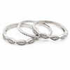 9ct White Gold Three Step Diamond Band 1102044