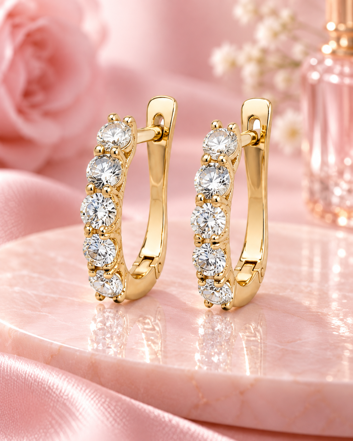 9ct Yellow Gold 1.00ct Lab Grown Diamond Huggie Earrings