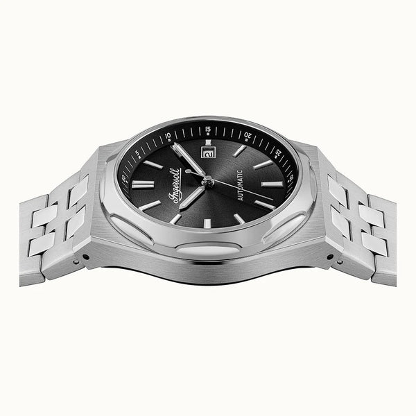Ingersoll The Rider Automatic Black Dial Stainless Steel Watch (I16801) - Cassim & Co South Africa