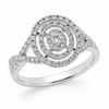9ct White Gold Round Cut Eternity Diamond Ring 1102198