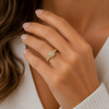 9ct Yellow Gold Halo Cushion Cut Diamond Ring 1102002