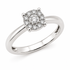 9ct White Gold Round Cluster Diamond Engagement Ring 1102227 - Cassim & Co South Africa