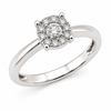 9ct White Gold Round Cluster Diamond Engagement Ring 1102227 - Cassim & Co South Africa
