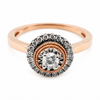 9ct Rose Gold Solitaire Diamond Engagement Ring 1102078