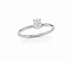 9ct White Gold 0.50ct Oval Lab Grown Diamond Solitaire Engagement Ring (LR33)