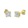 9ct yellow gold lab grown diamond stud earrings 0.61ct round brilliant cut four claw setting Cassim and Co Johannesburg