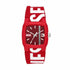Diesel Cliffhanger DZ2168 solar powered red dial watch with recycled ocean plastic strap and cushion case