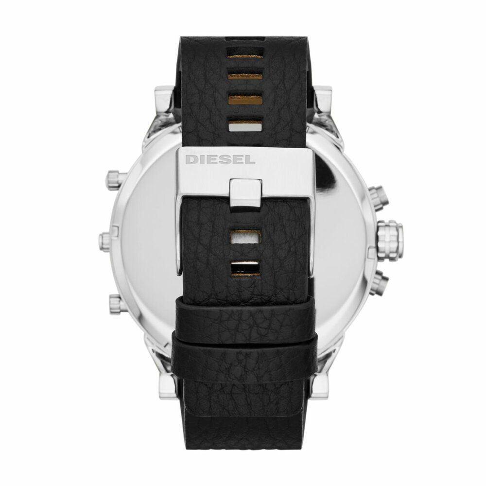 Diesel Mr. Daddy 2.0 Quartz Chronograph Multi-Time Zone Black Dial Leather Watch (DZ7313)