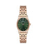 Daniel Klein DK.1.13606-6 women's quartz watch with green dial and rose gold PVD stainless steel bracelet, oval case design
