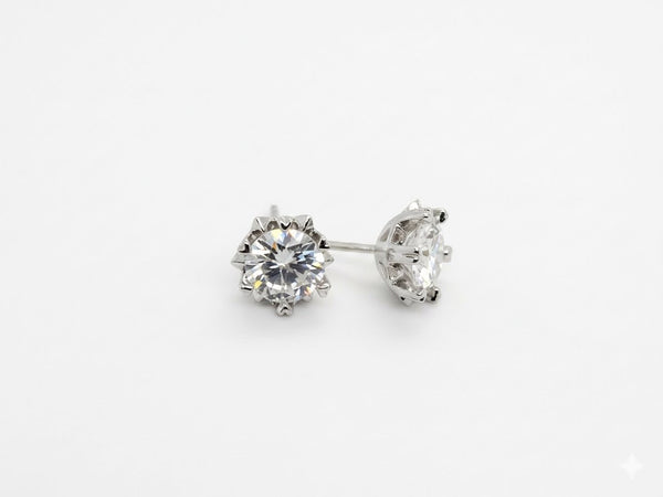 Silver Moissanite Earrings - ME14