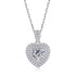 Sterling silver heart-shaped moissanite pendant necklace with double halo and rope chain by Cassim & Co Johannesburg