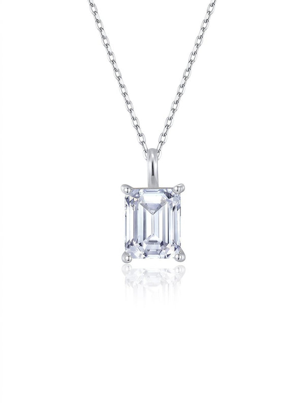 Silver Moissanite Necklace - MP14