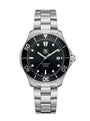 Pre-owned TAG Heuer Aquaracer WAB2010 automatic dive watch with black dial and stainless steel bracelet