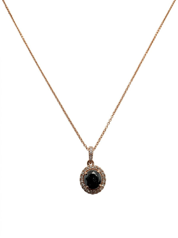 9ct Gold Black Diamond Pendant 0.69ct -DP17