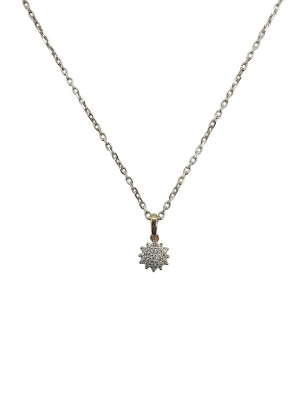 9ct White Gold 0.12ct Diamond Pendant  - DP13