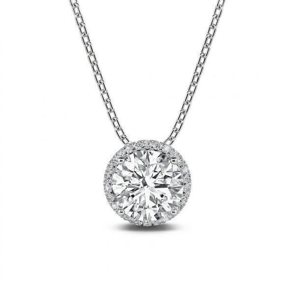 Silver Moissanite Necklace - MP10