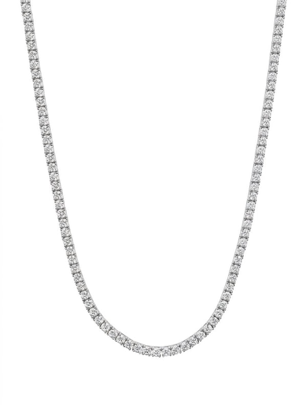 Silver Moissanite Necklace - MN1