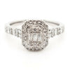 9ct White Gold Pave Diamond Engagement Ring 1102085