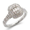 9ct White Gold Pave Diamond Engagement Ring 1102085