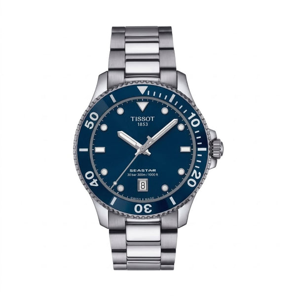 Tissot Seastar 1000 Quartz Blue Dial 40mm Diver Watch Stainless Steel (T120.410.11.041.00)