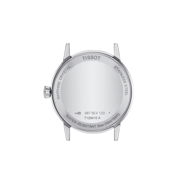 Tissot Classic Dream Quartz 42mm White Roman Dial Stainless Steel Watch (T129.410.11.013.00) - Cassim & Co South Africa
