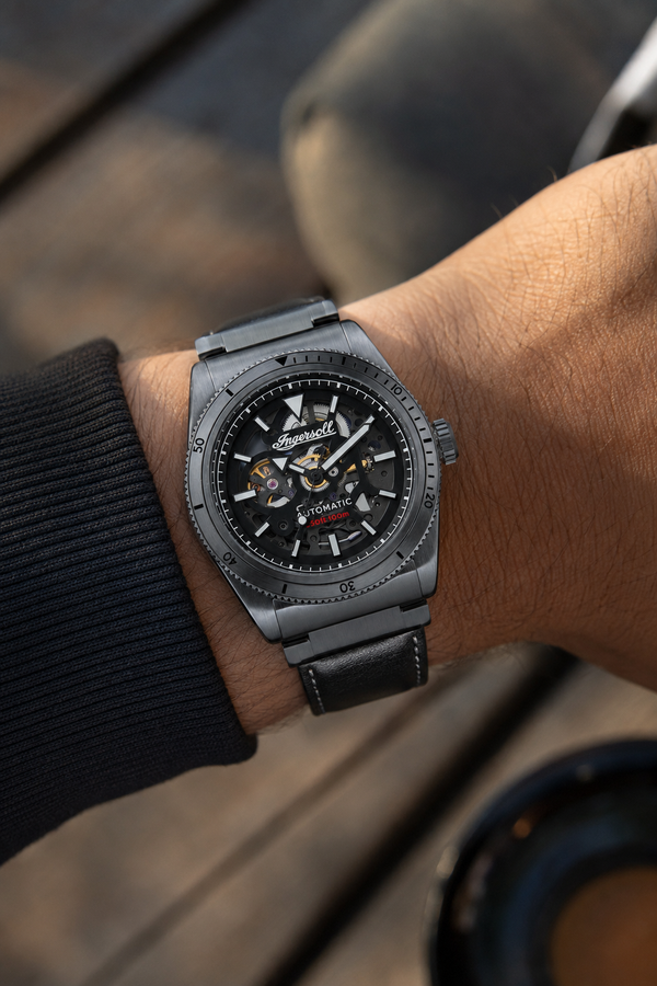 Ingersoll The Scovill Automatic Skeleton Black PVD 43mm Watch (I13902)