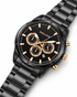 Black IP stainless steel bracelet and 45mm round case of Police watch