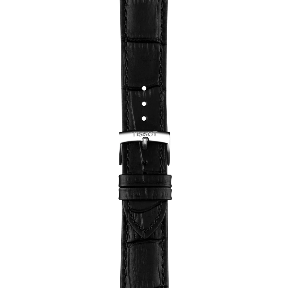 Tissot PR 100 Quartz 40mm Black Dial Steel Leather Watch (T150.410.16.051.00) - Cassim & Co South Africa
