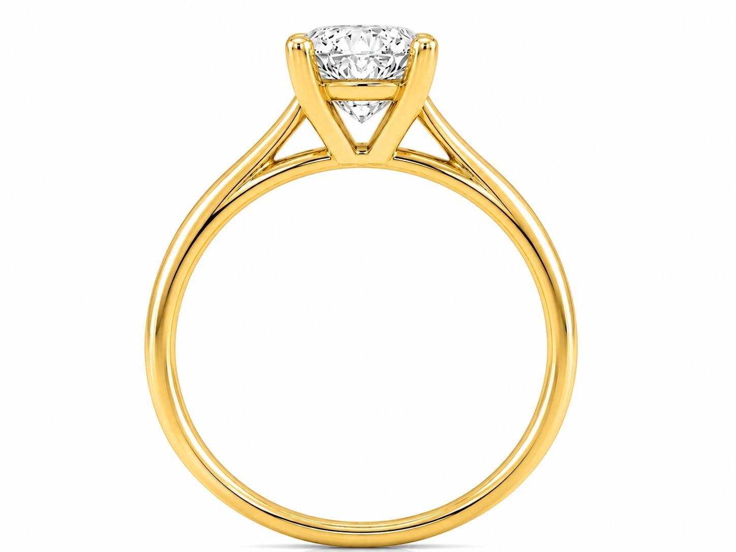 9ct Yellow Gold 0.50ct Round Lab Grown Diamond Ring - Cassim & Co South Africa